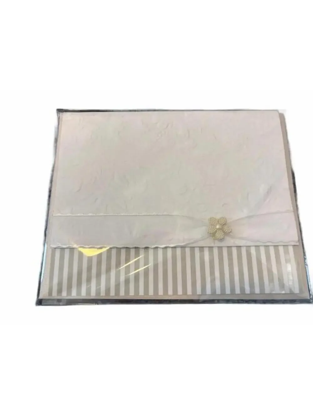 Wedding Greeting Cards Set of 4 with Glitter, Beading, and Ribbon - New